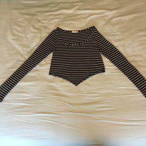Olivia Rae striped long sleeve crop top